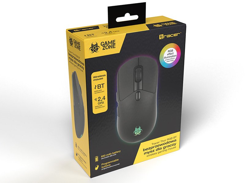 EAN 5907512873625 - Tracer Gamezone Thor RGB ratón Juego mano derecha RF Wireless + Bluetooth Óptico 10000 DPI imagen 8
