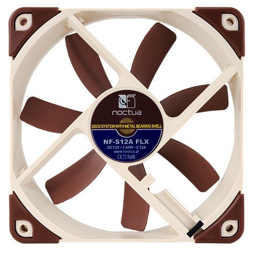 EAN 4716123314905 - Noctua NF-S12A FLX Carcasa del ordenador Ventilador 12 cm Beige, Marrón imagen 4