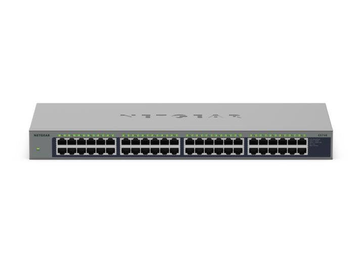 EAN 0606449174892 - NETGEAR GS748 No administrado Gigabit Ethernet (10/100/1000) Gris imagen 1