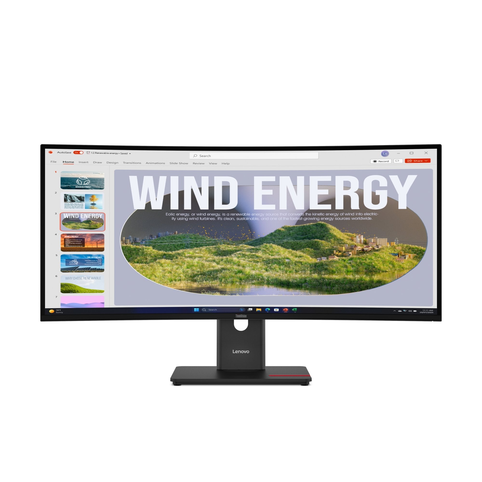 Lenovo Thinkvision T34wd-40 Led Display 86,4 Cm (34") 3440 X 1440 Pixeles Wide Quad Hd+ Negro
