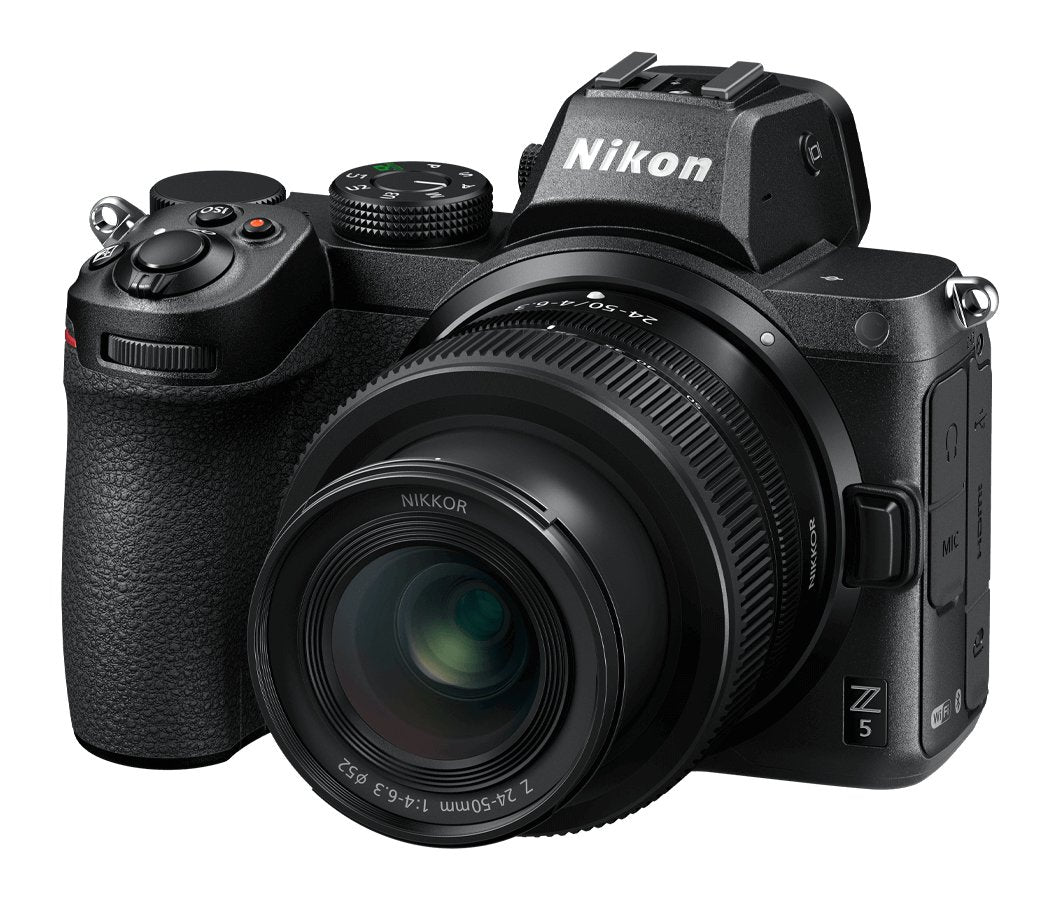 Cámara Evil Nikon Z5 Full Frame Con Objetivo Nikkor 24 50 Mm F 4 6.3 24.3 Mp Wifi Bluetooth Negro