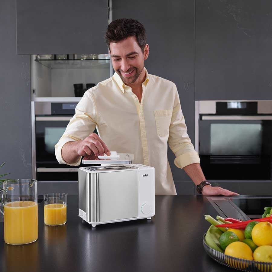 Tostadora Braun Grille-Pain Ht5015wh 13 2 Rebanada(S) 1000 W Gris, Blanco