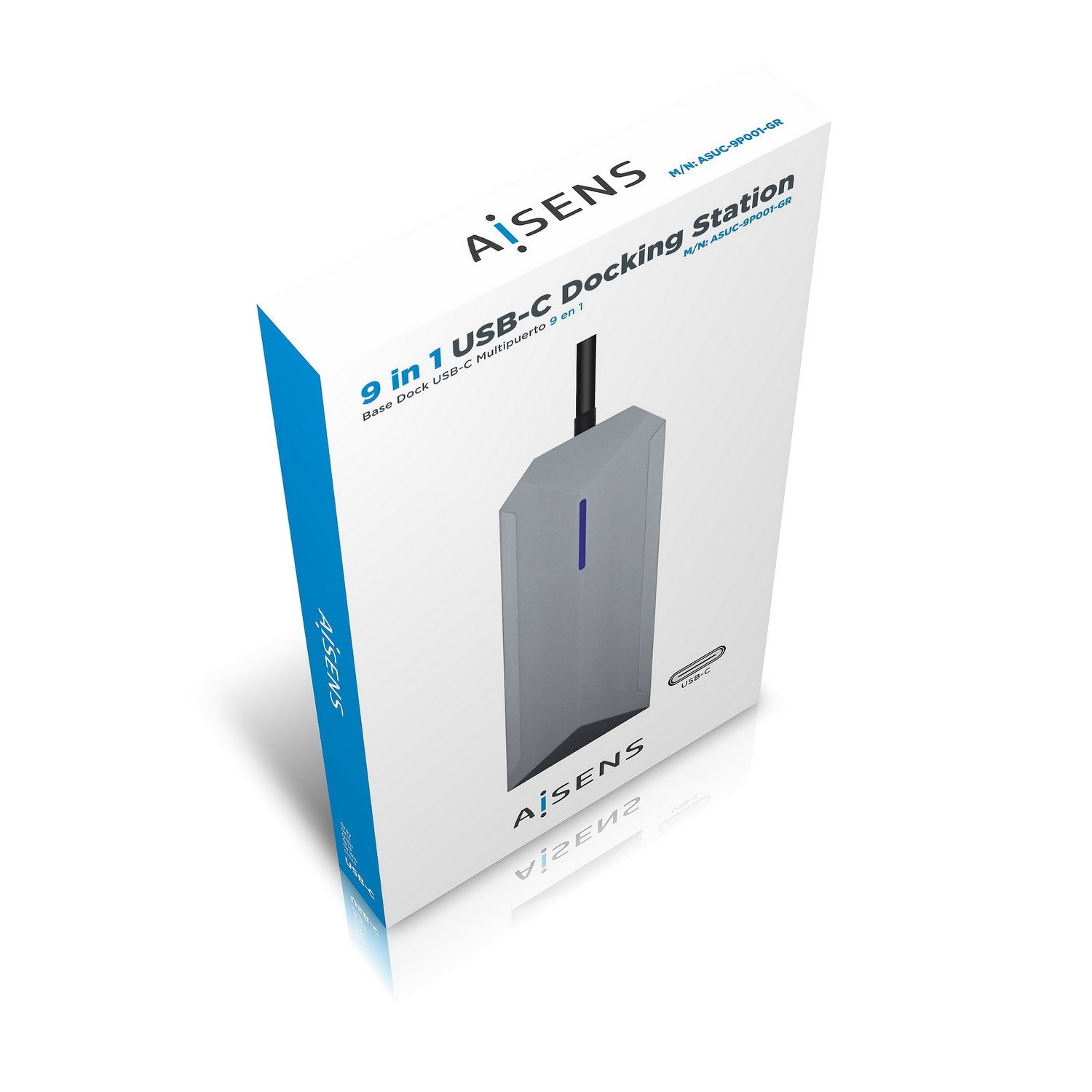 Aisens Dock 9 En 1 Hub Usb-C 3.0 Con 3x Usb-A 3.0, 1x Hdmi 1x Rj45