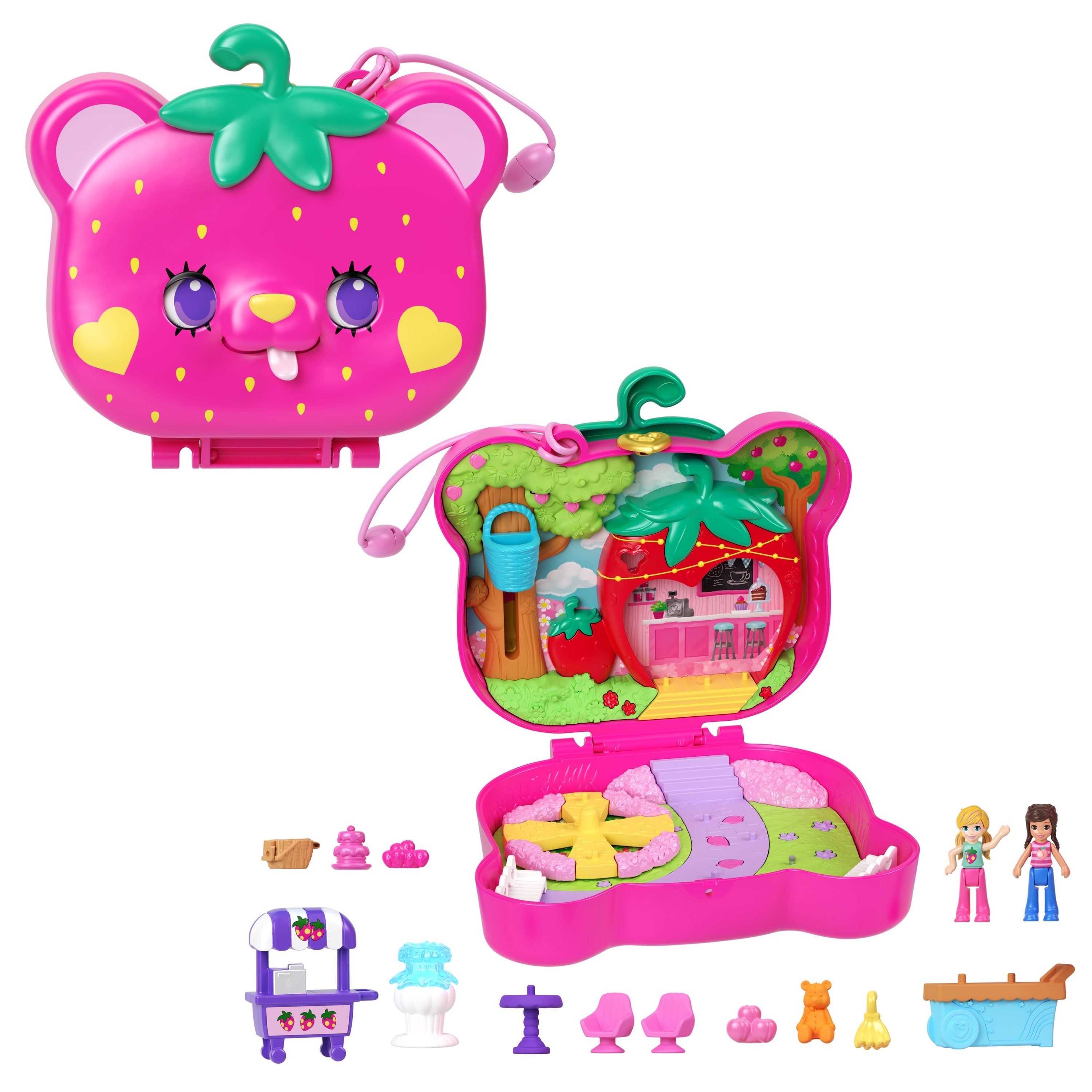 Zestaw Figurek Polly Pocket Truskawkowy Mis Zestaw Kompaktowy