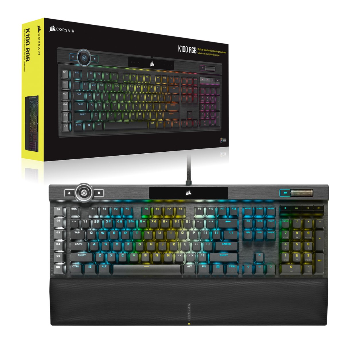 Teclado (Aleman) Corsair K100 Rgb Optisch-Mechanisch Opx Black