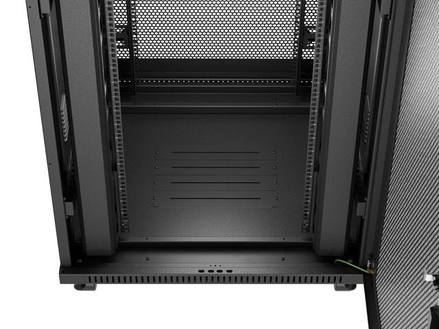 Lanberg Rack Cabinet 19 Free-Standing 47u 800x800 Flat Pack Mesh Door Lcd Black