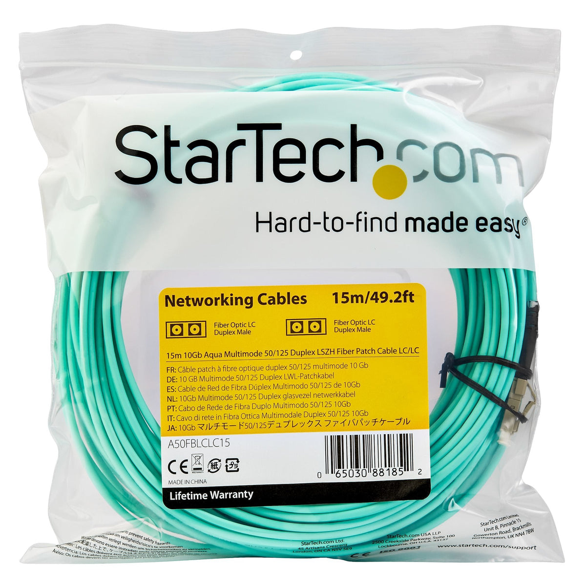 Startech Cable 15m Multi 50-125 Lc