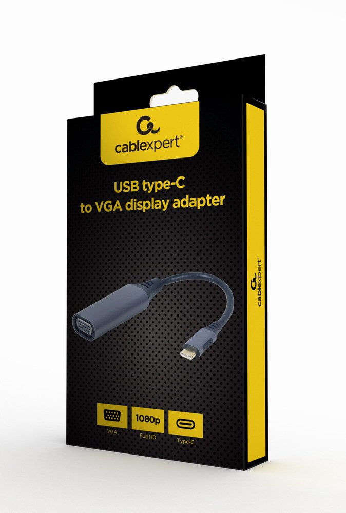 EAN 8716309121378 - Cablexpert A-USB3C-VGA-01 adaptador de cable de vídeo 0,15 m USB Tipo C VGA (D-Sub) Gris imagen 4