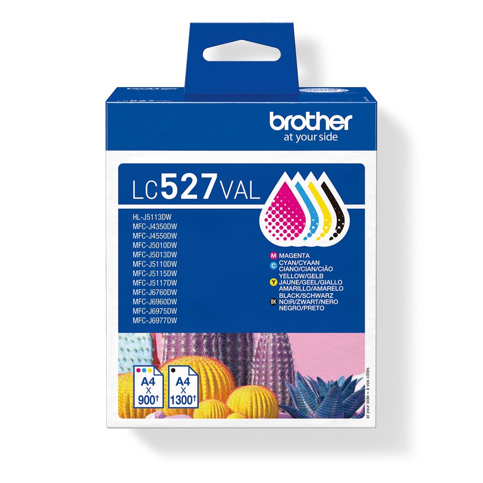 EAN 4977766842181 - Brother LC527VAL cartucho de tinta 4 pieza(s) Original Negro, Cian, Magenta, Amarillo imagen 1