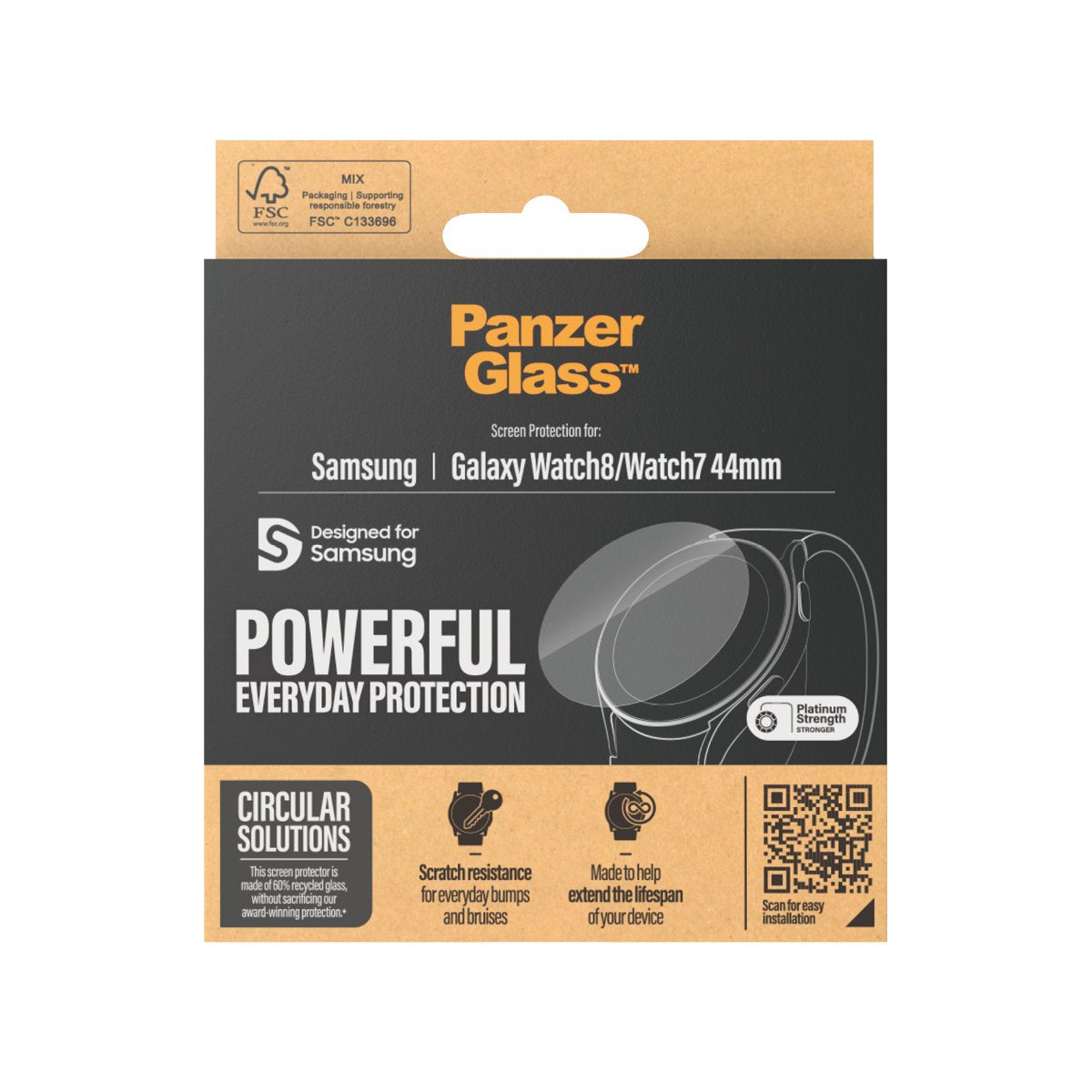 EAN 5715685001536 - PanzerGlass ® Screen Protector Samsung Galaxy Watch8 | Watch7 44mm | Ultra-Wide Fit Protector de pantalla imagen 3