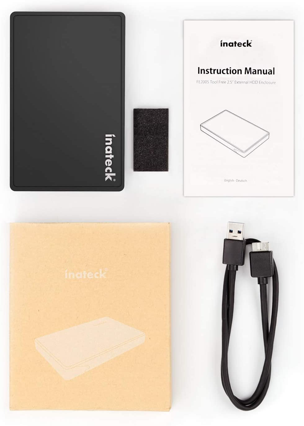 EAN 6957599310642 - Inateck FE2005 Carcasa de disco duro/SSD Negro 2.5" imagen 3