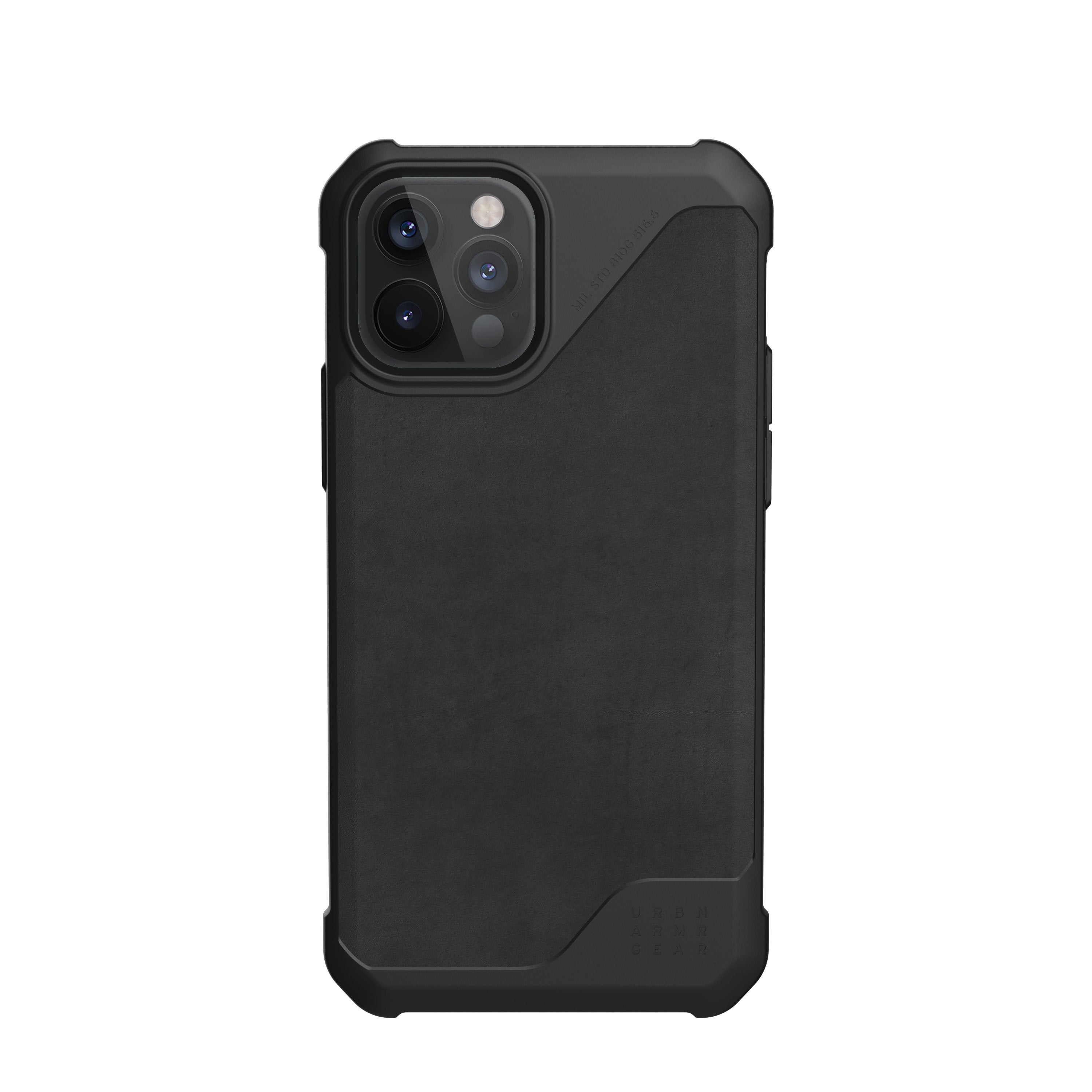 Uag Funda Protectora Para Apple Iphone 12 / 12 Pro (6,1") Metropolis Lt Leather Negro, 2 Años.