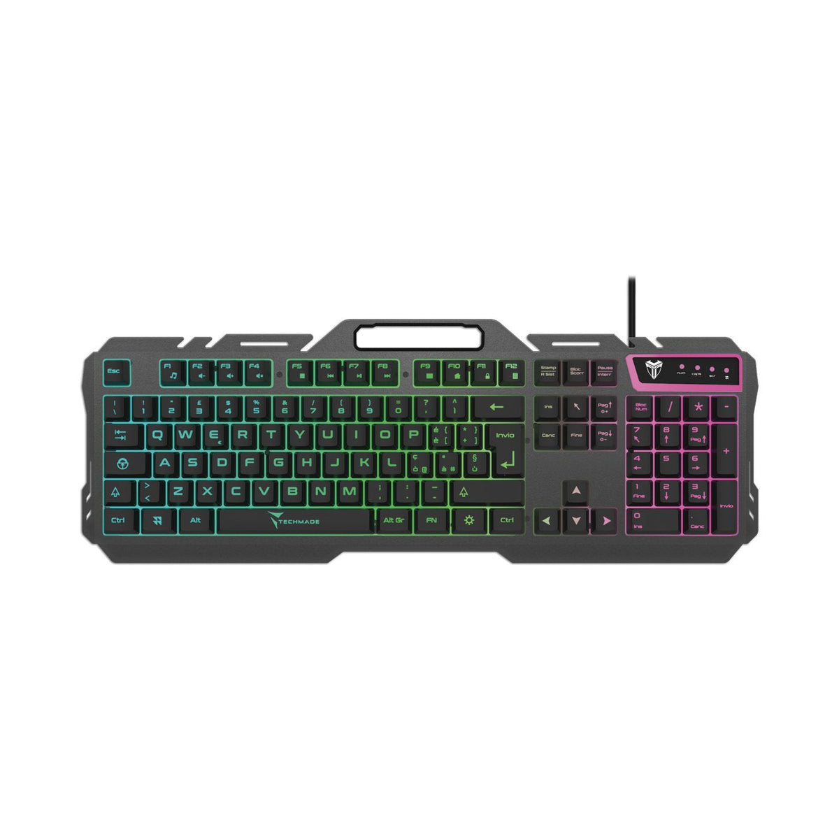 Techmade Tm-Gk023 Teclado Juego Usb Italiano Negro