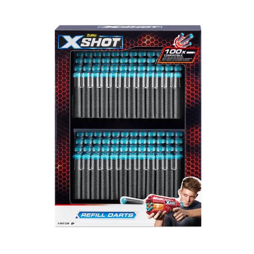 Zuru X-Shot Paquete De 100 Dardos De Recarga, Dart Blaster