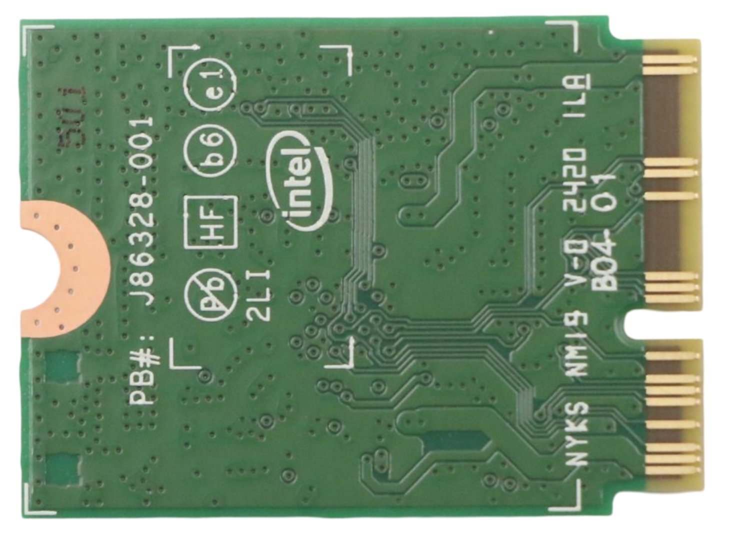 Intel Wi-Fi 6 Ax201 M.2 Wireless Module With