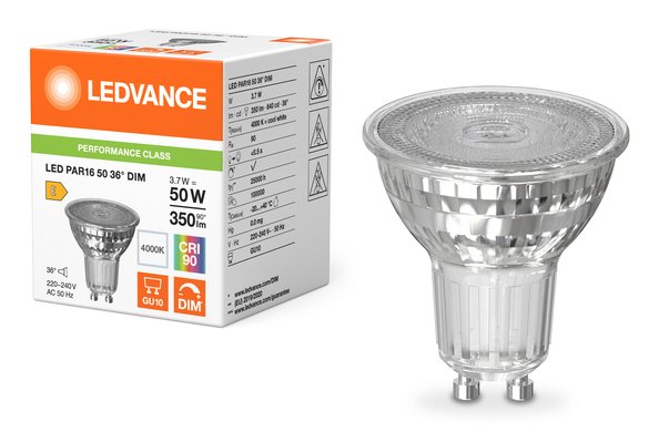 Osram Led Par16 50 36° Dim P 3.7w 940 Gu10 Dimmbare Led-Reflektorlampen Par16 Mit