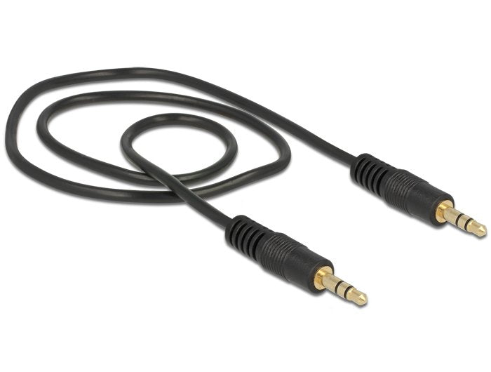 Delock Klinkecable 3,5mm -> 3,5mm M M 0.50m Negro