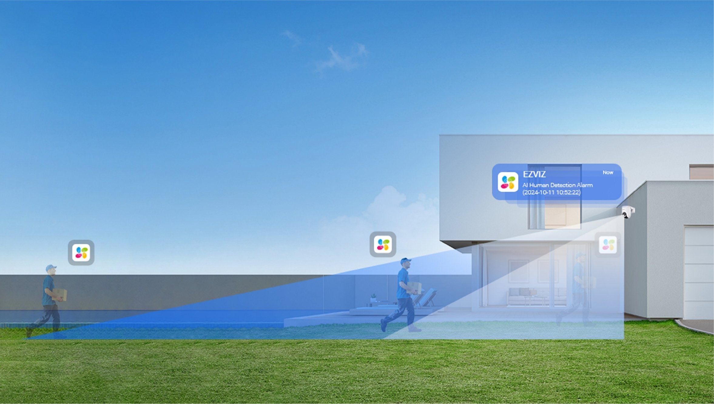 Ezviz Camara Wifi Exterior Hb8 2k+ 4mp Panoramica/Inclinacion Con Bateria