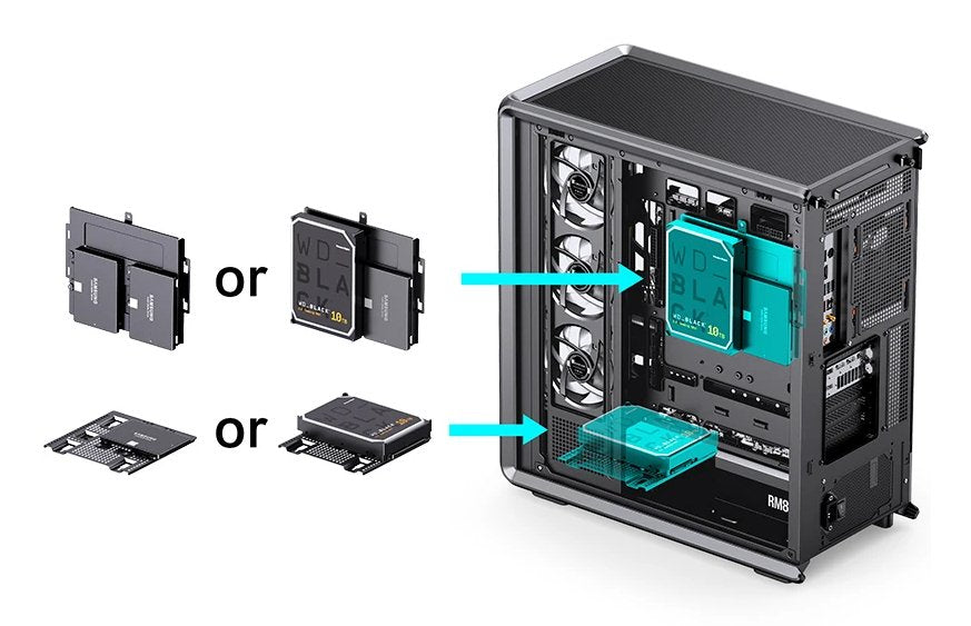 Jonsbo D401 Pc-Gehäuse, Midi Tower, Atx, Tempered Glass - Schwarz