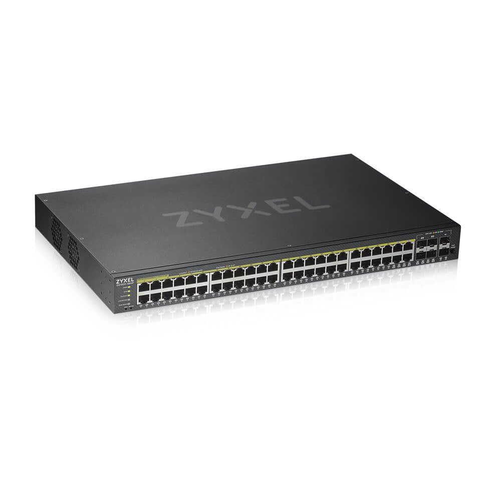 EAN 0760559125592 - Zyxel GS1920-48HPV2 switch Gestionado Gigabit Ethernet (10/100/1000) Energía sobre Ethernet (PoE) Negro imagen 1