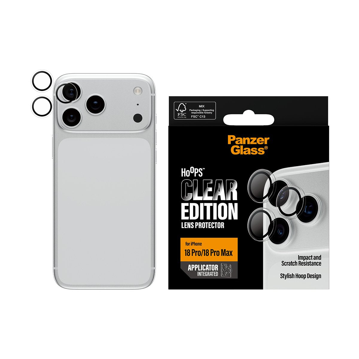 Panzerglass Hoops Camera Lens Protector Transparentee Iphone 18 Pro/ 18 Pro Max
