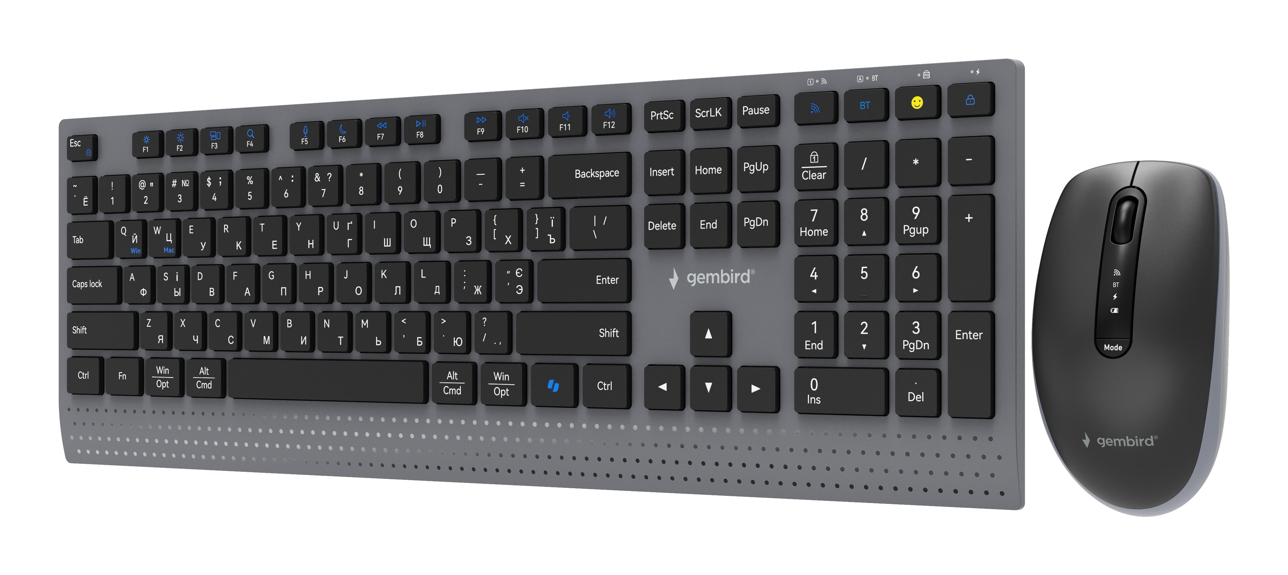 Keyboard +Mouse Wrl Cyrillic/Bk Kbs-Wps-02-Cyrl Gembird