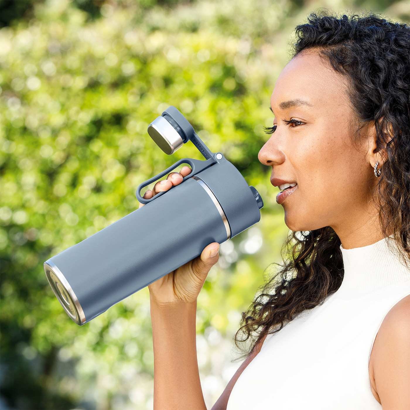 EAN 0622356293693 - Ninja Thirsti Uso diario, Fitness, Senderismo, Deportes 530 ml Plástico, Acero inoxidable Azul imagen 4