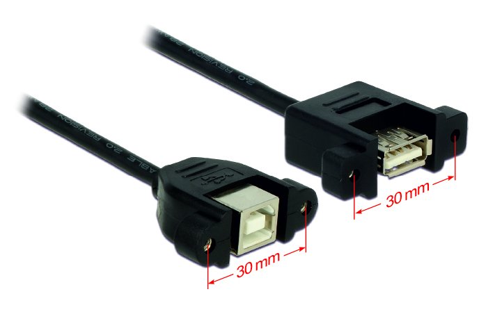 Delock Cable Usb 2.0 Typ-B Hembra > Usb 2.0 Typ-A Hembra 25cm