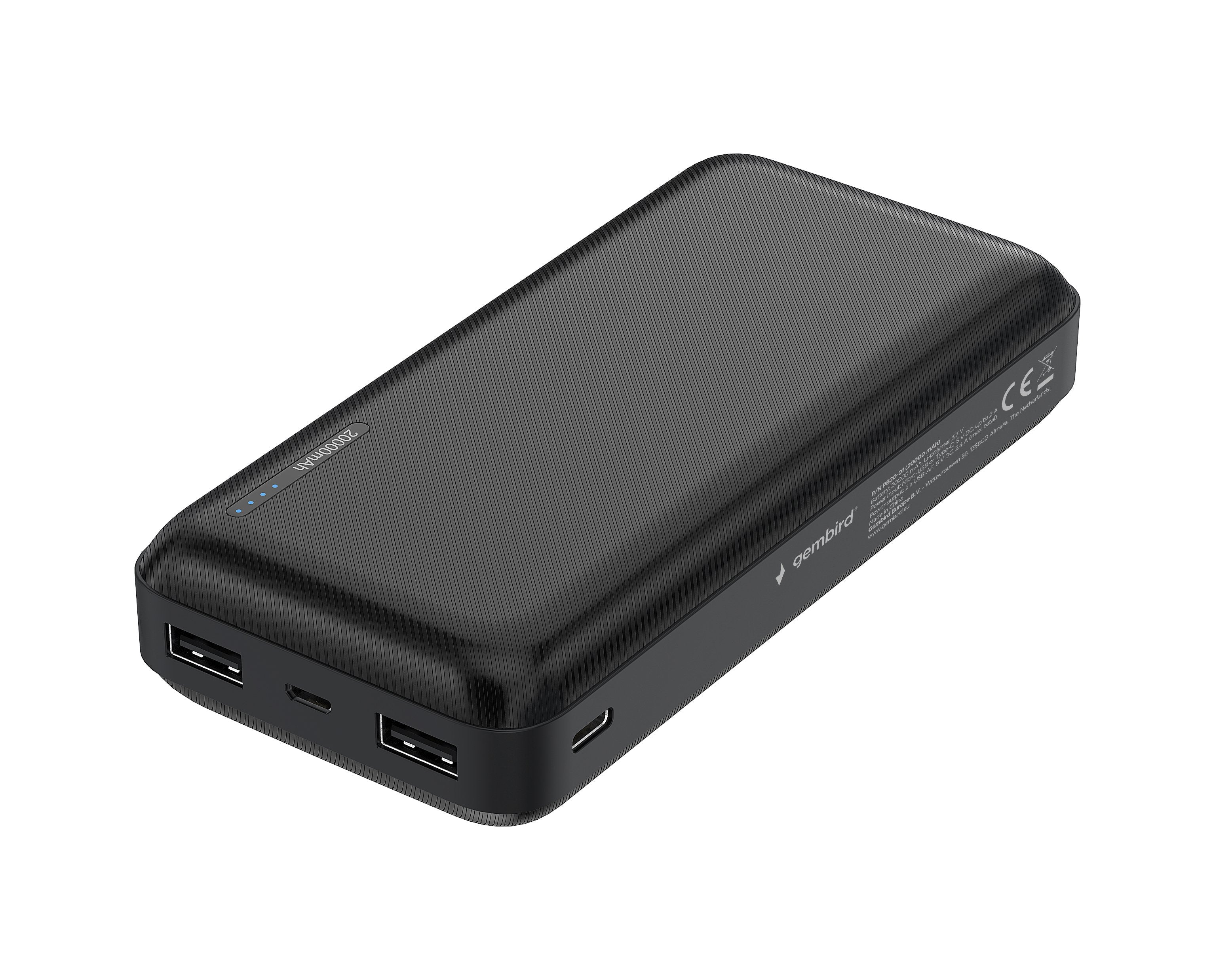 EAN 8716309119092 - Gembird PB20-01 batería externa Polímero de litio 20000 mAh Negro imagen 5