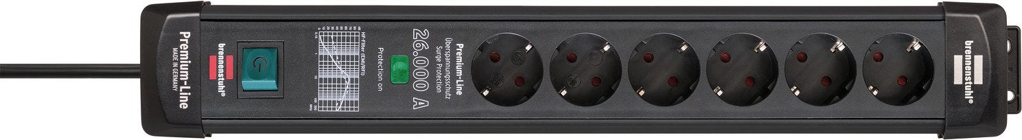 Brennenstuhl Premium-Line 6-Fach, Steckdosenleiste 1951160400