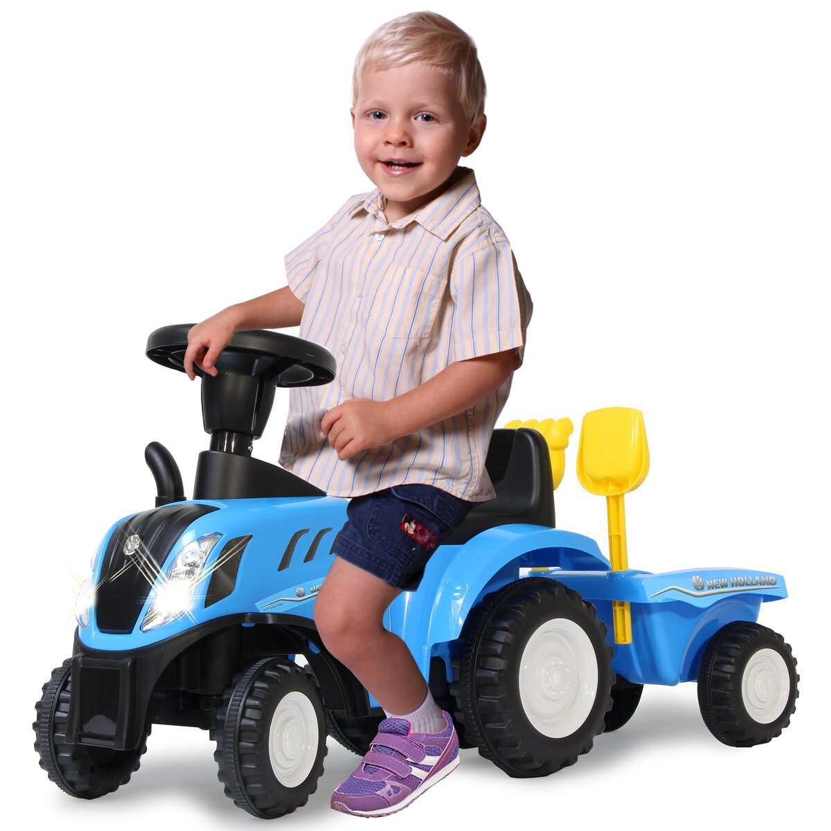 Jamara New Holland T7 Tractor Correpasillos Azul