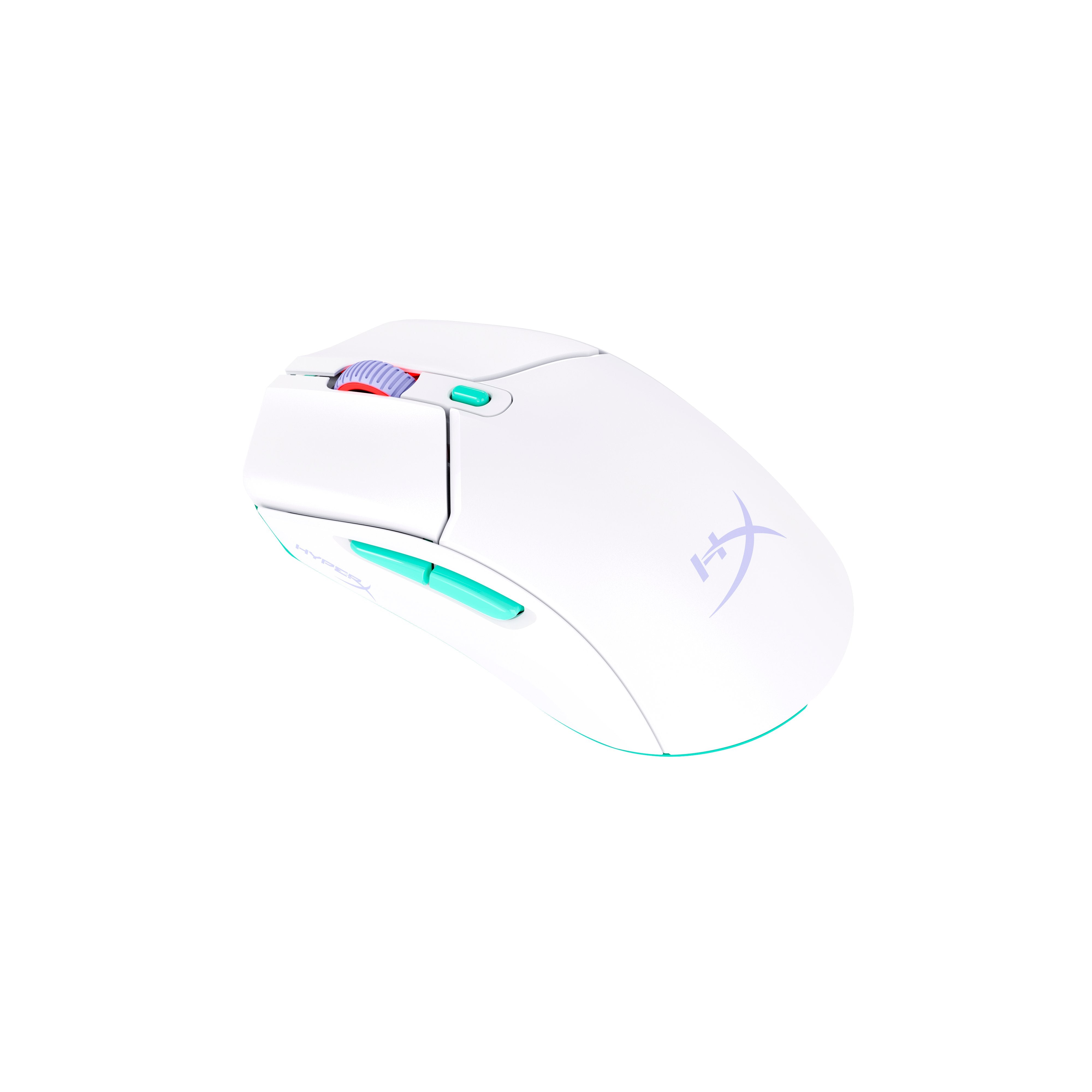 Hp Hyperx Pulsefire Haste 2 Core Inalámbricos: Ratón Gaming (Blanco/Verde/Púrpura)