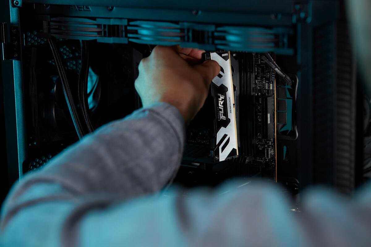 Kingston Dimm 48 Gb Ddr5-8000 (2x 24 Gb) Dual-Kit (Plata/Negro, Kf580c38rsk2-48, Renegade, Intel Xmp) Kf580c38rsk2-48