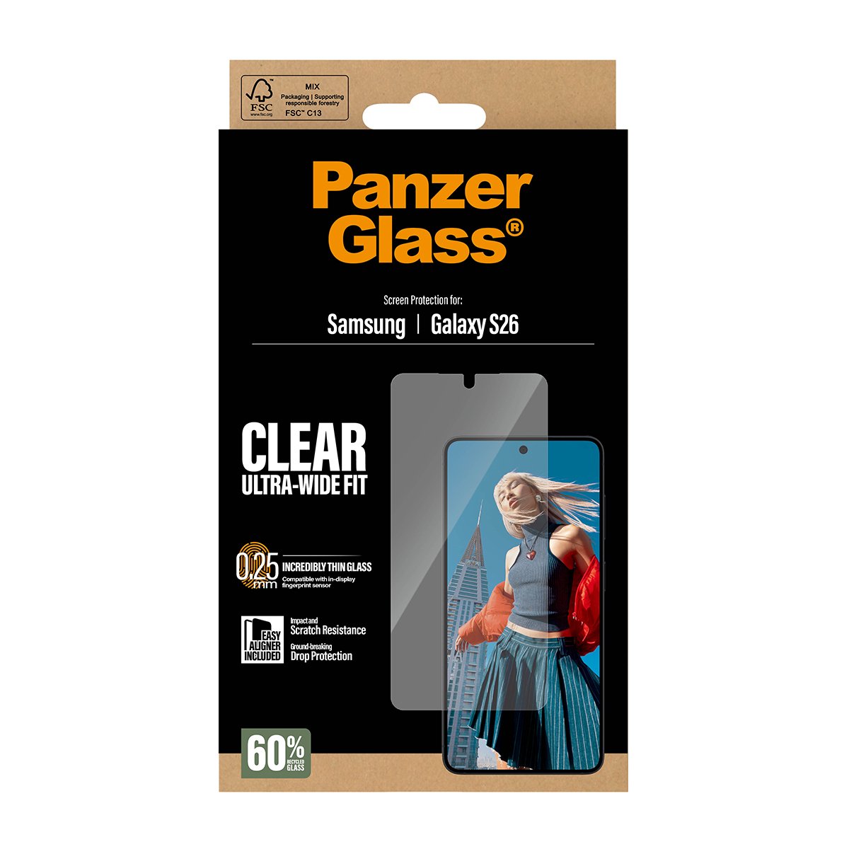 EAN 5715685033827 - PanzerGlass ® Screen Protector Samsung Galaxy S26 | Ultra-Wide Fit w. EasyAligner Protector de pantalla 1 imagen 3