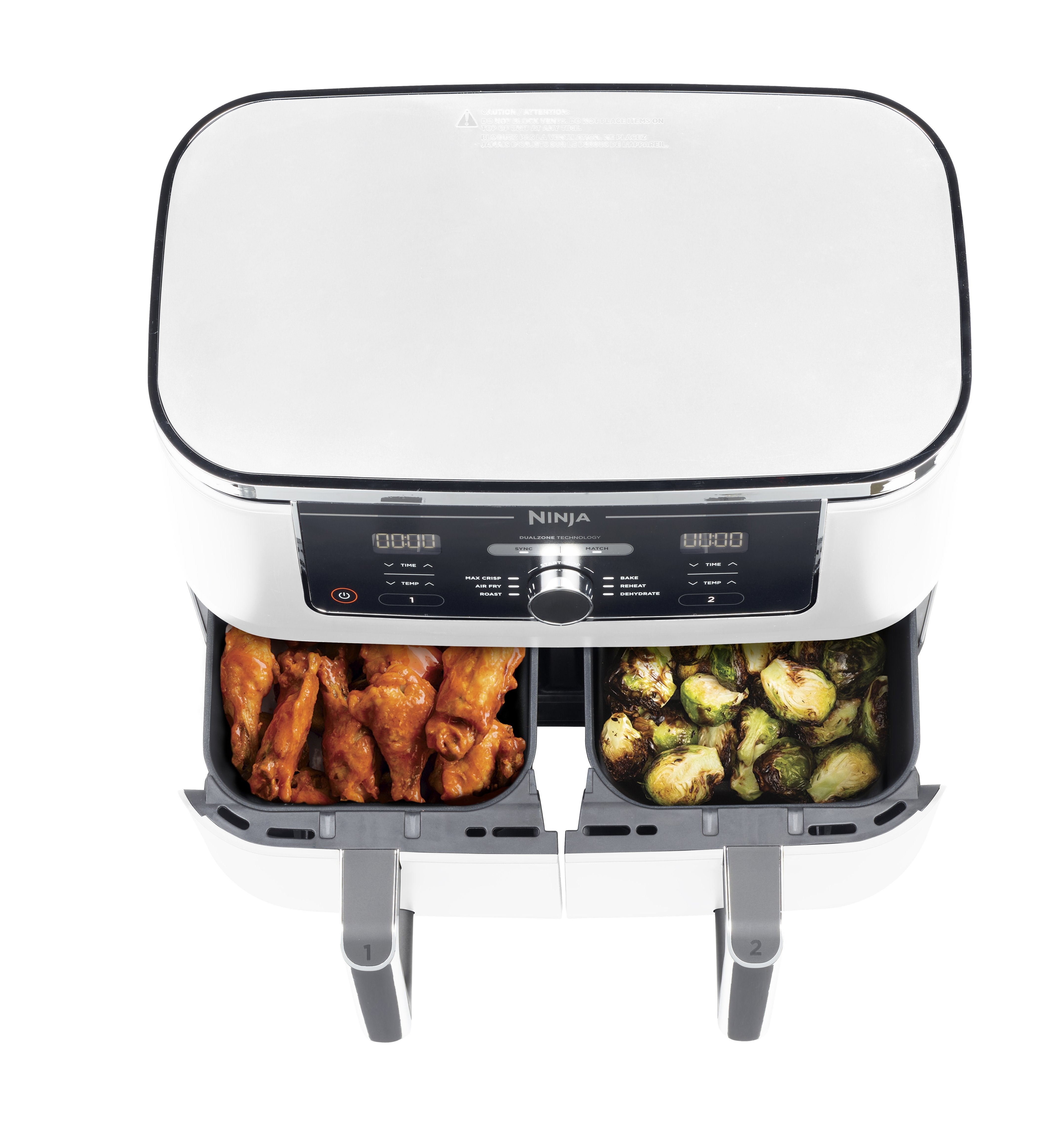 EAN 0622356261180 - Ninja AF400EU Doble 9,5 L Independiente 2470 W Freidora de aire caliente Blanco imagen 7