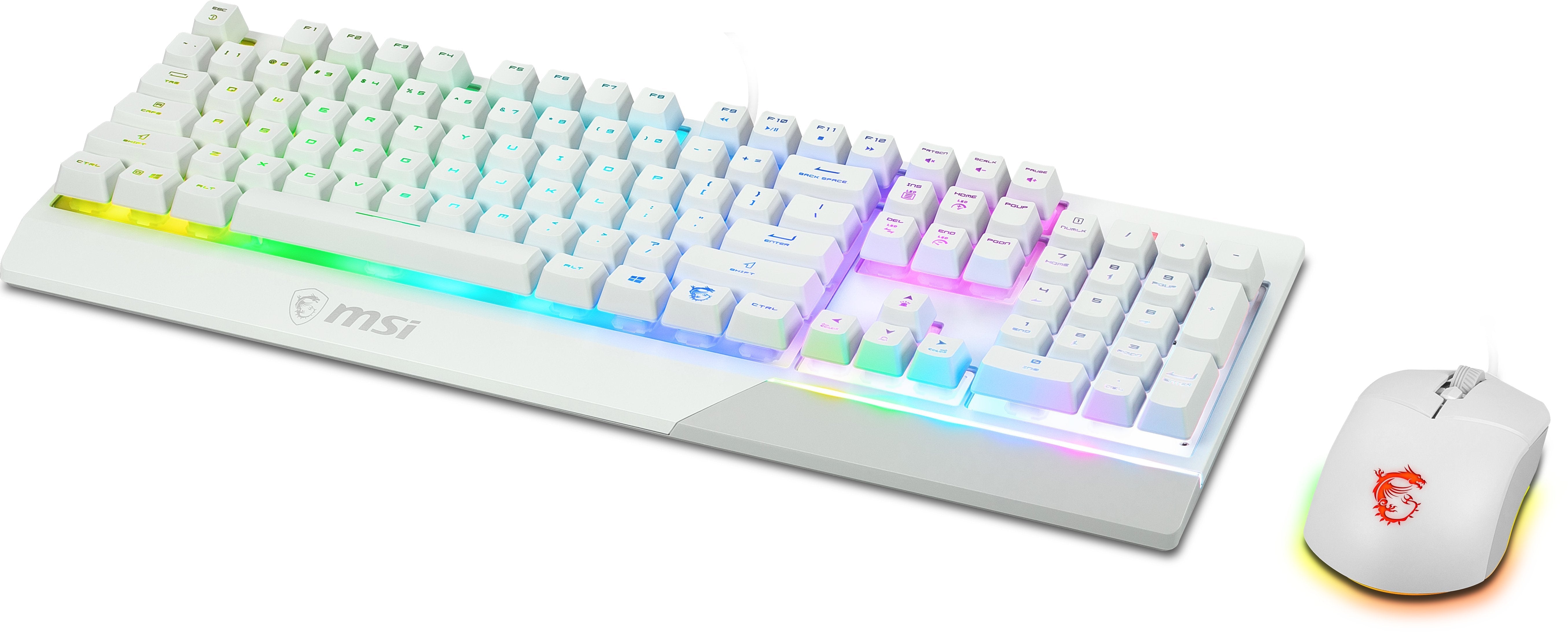 Teclado (Aleman) + Raton Msi Vigor Gk30 Combo White De S11-04de305-Cla