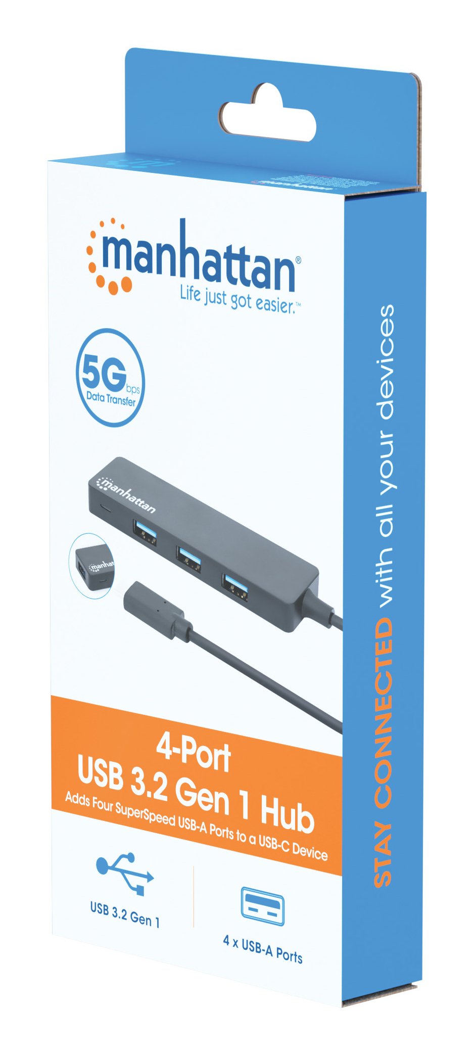 EAN 0766623164924 - Manhattan 164924 hub de interfaz USB 3.2 Gen 1 (3.1 Gen 1) Type-C 5000 Mbit/s imagen 6