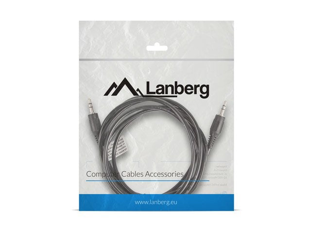 Lanberg Cable Estereo Ca-Mjmj-10cc-0020-Bk Jack 3.5mm Macho A Jack 3.5mm Macho,2 Metros