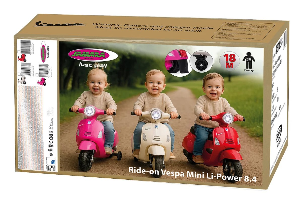 Jamara Ride-On Vespa Mini Rosa Li-Power 8.4