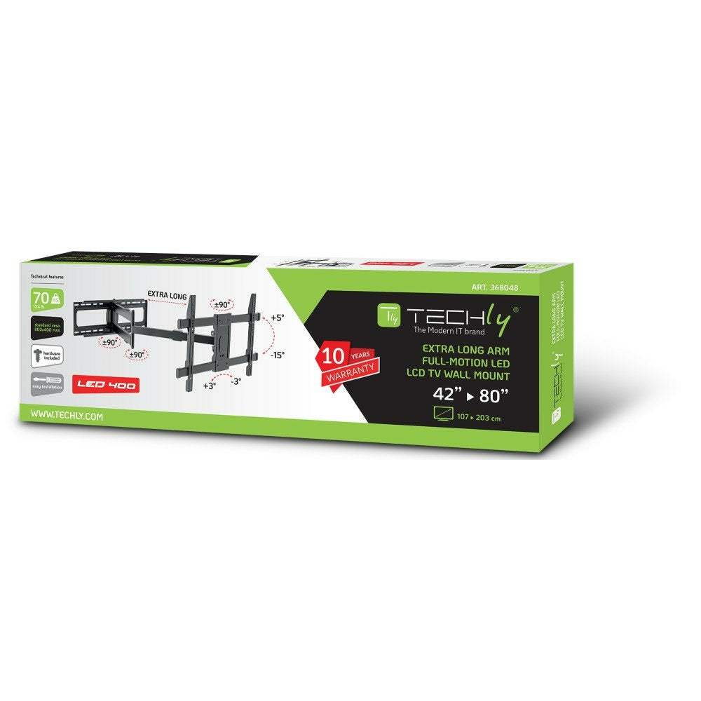 Soporte Techly Ica-Plb-721 Para Tv 2,03 M (80") Negro