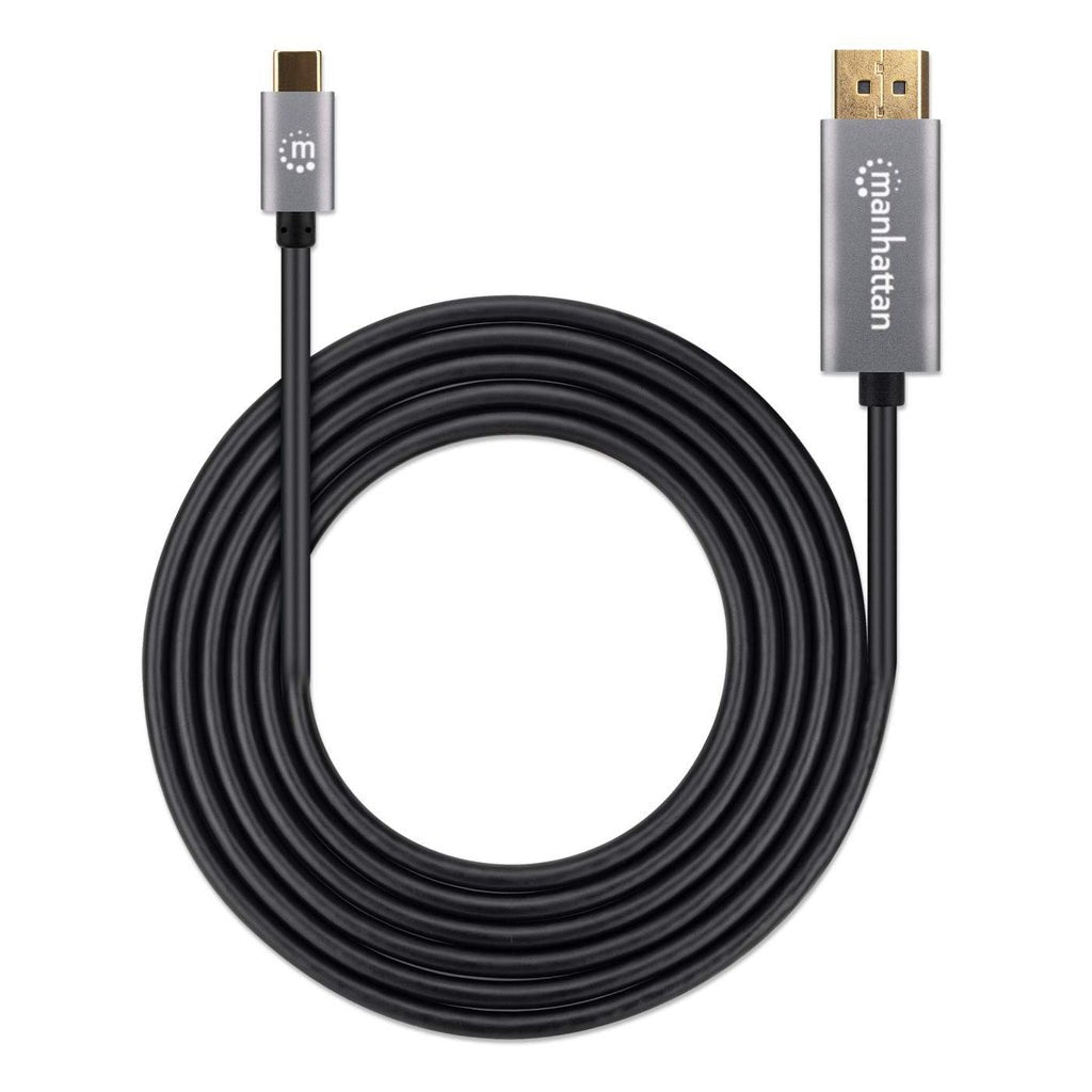 EAN 0766623354844 - Manhattan 354844 adaptador de cable de vídeo 2 m USB Tipo C Negro, Plata imagen 5