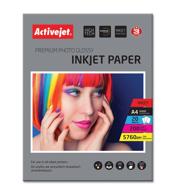 EAN 5901452122546 - Activejet AP4-200G20 papel fotográfico Blanco Brillo imagen 1