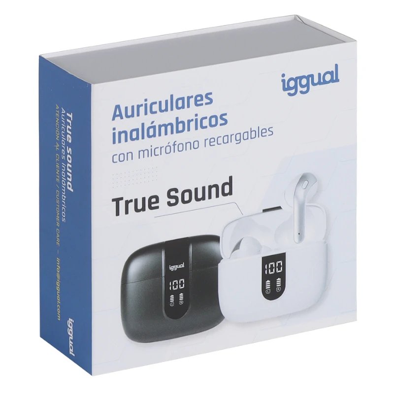 EAN 8435364319352 - iggual True Sound Auriculares True Wireless Stereo (TWS) Dentro de oído Llamadas/Música Bluetooth Blanco imagen 4