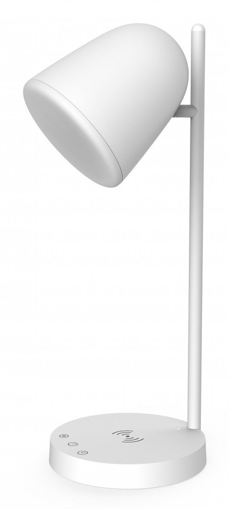 Lampara Sobremesa Muvit Io Wifi Blancos + Base Carga Inalambrica