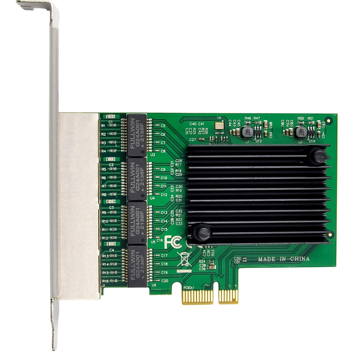 Inline Quad Gigabit Tarjeta De Red - 4x Rj45 1 Gb/S - Pcie X1