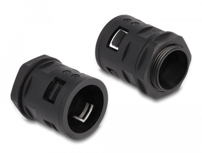 Delock 60466 Funda Protectora De Cable De 2 M X 28,5 Mm Con Juego De Conector Pg21 Negro