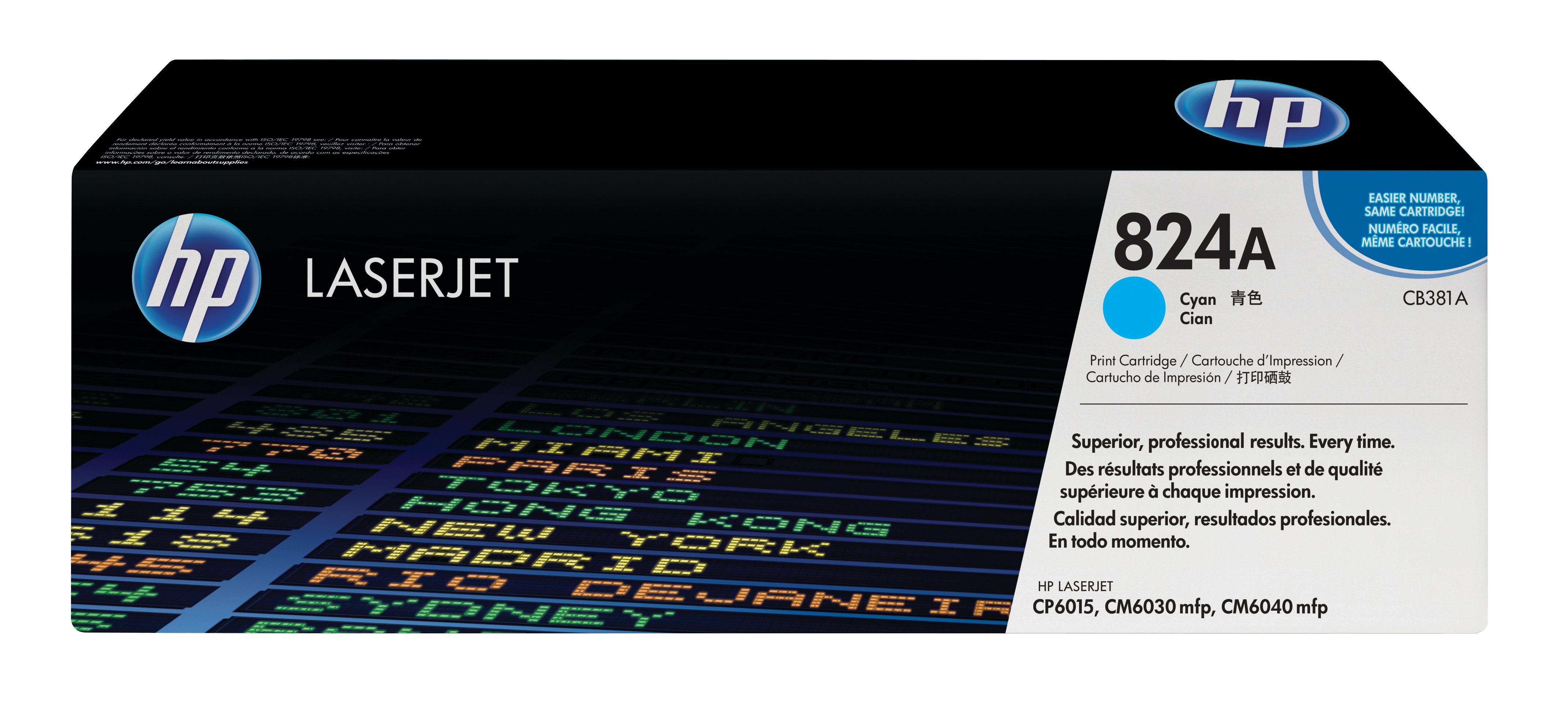 EAN 0882780459120 - HP 824A Cyan Original LaserJet Toner Cartridge cartucho de tóner 1 pieza(s) imagen 1