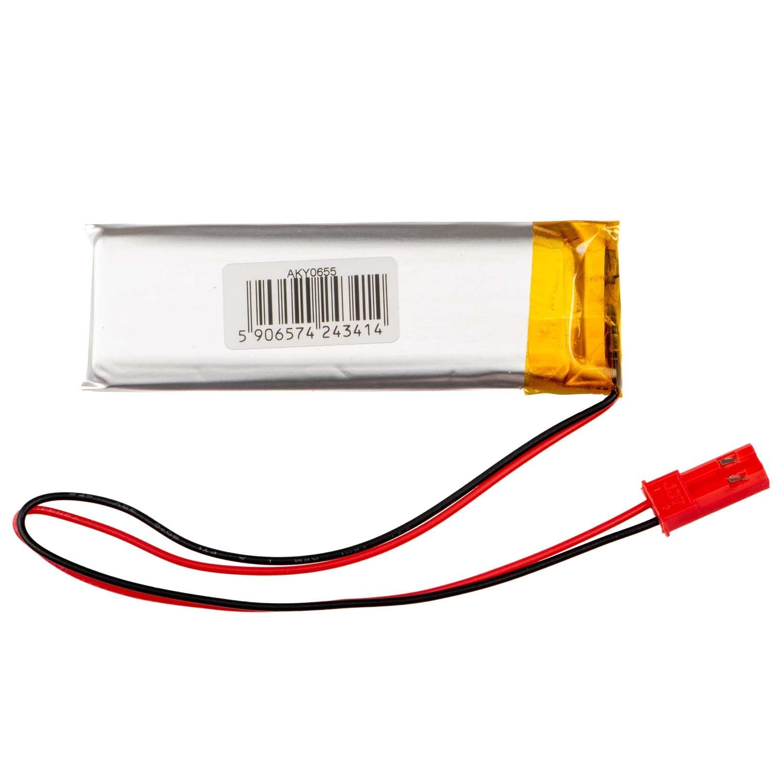 Akyga Lithium Polymer Battery Aky0655 Lp602158 Li-Po 3.7v 750mah Pcm Jst 2.54 2pin Connector 150mm