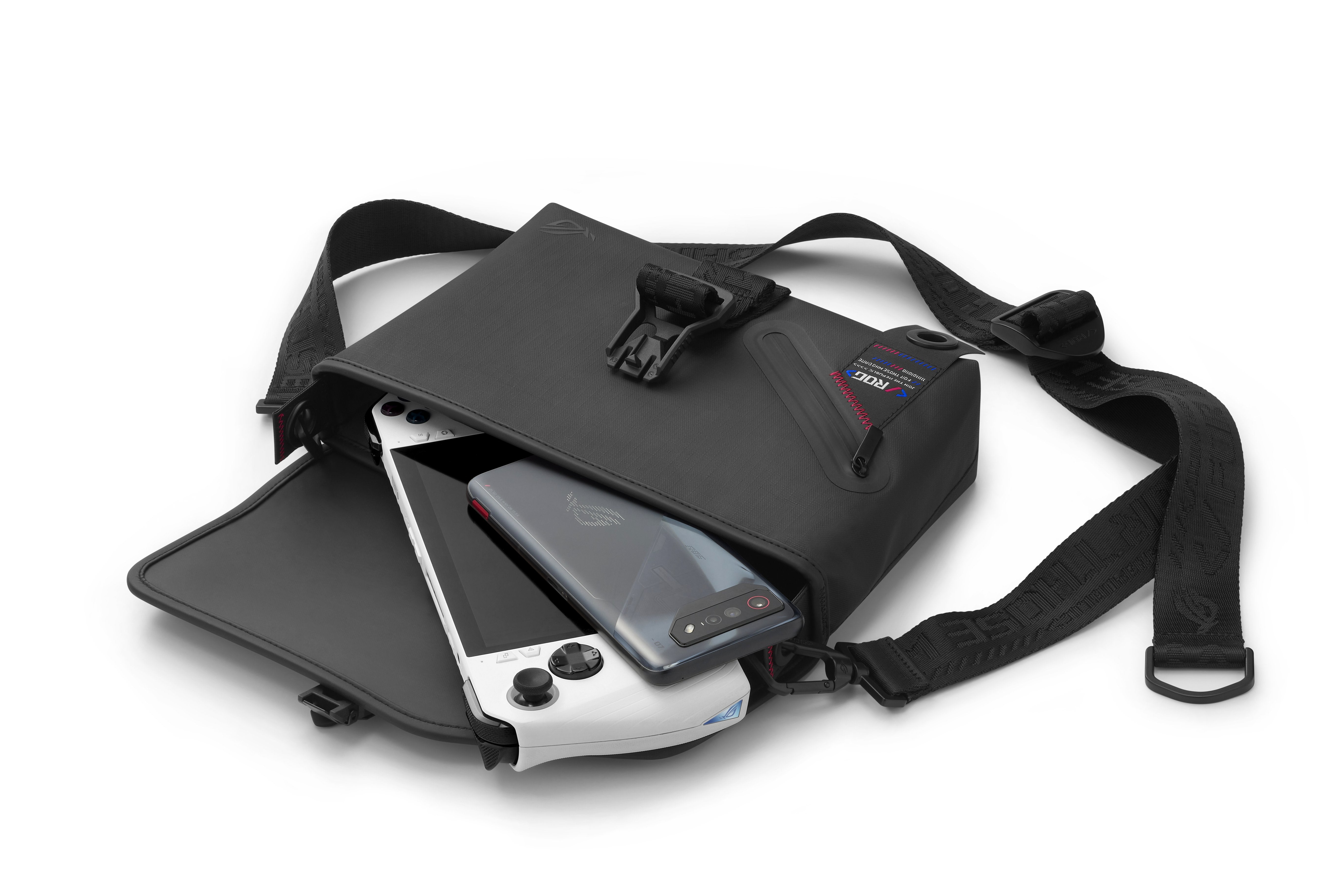 EAN 4711387219294 - ASUS ROG SLASH Sling Bag 2.0 Poliéster, Poliuretano (PU), Termoplástico de poliuretano (TPU) Negro, Azul, imagen 14