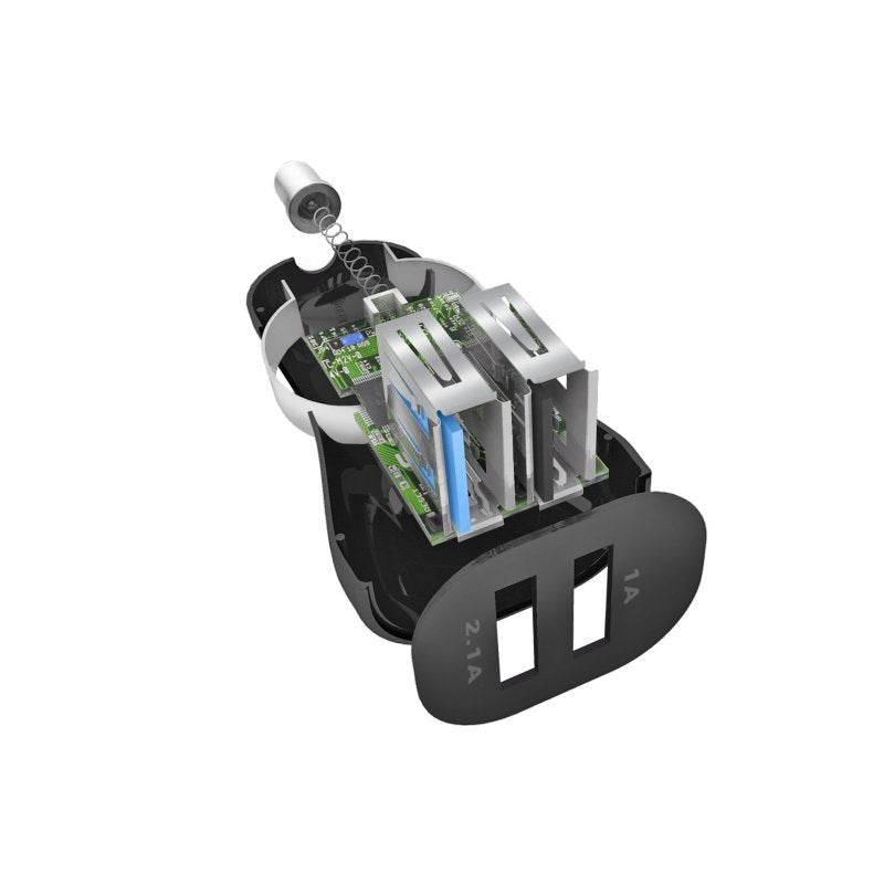 Kit Cargador Coche Mini Sbs 2x Usb 12/24v 2400 Mah Carga Rapida Con Cable Tipo C